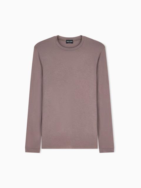 GIORGIO ARMANI LONG SLEEVE JUMPER IN STRETCH VISCOSE