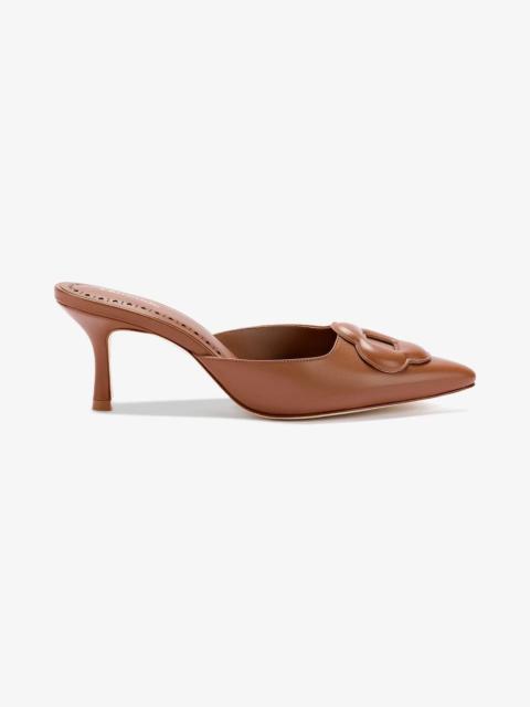 Larroudé Flora Pump In Caramel Leather