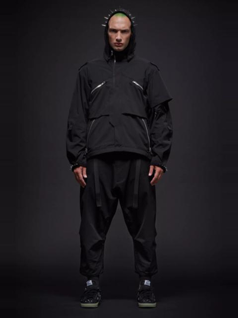 J1WB-E Encapsulated Nylon Interops Jacket Black - 1