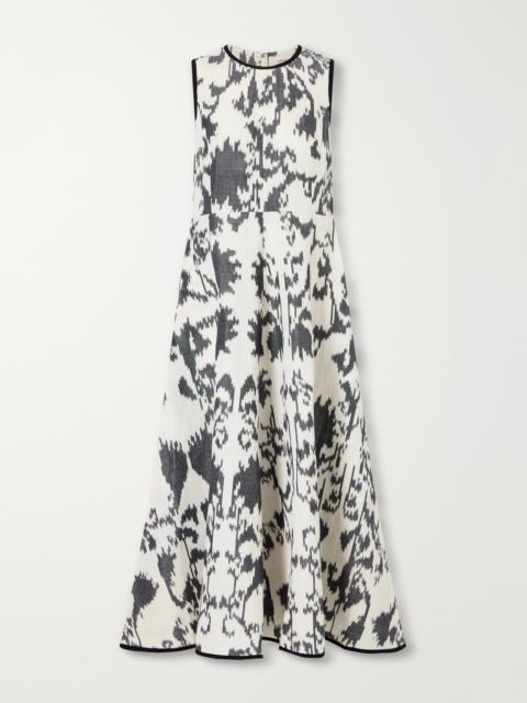 EMPORIO SIRENUSE Clodette Printed Linen And Cotton-blend Poplin Maxi Dress