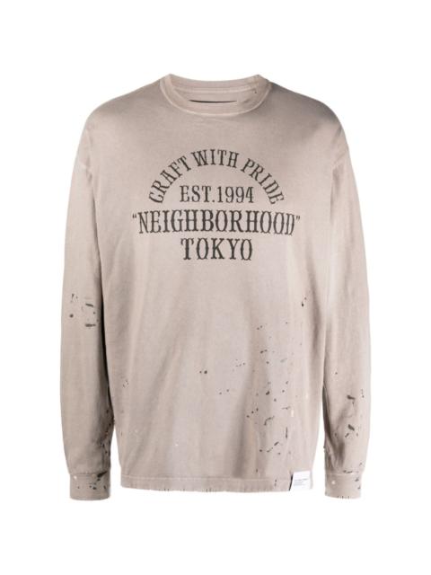 NEIGHBORHOOD Damage distressed sweatshirt