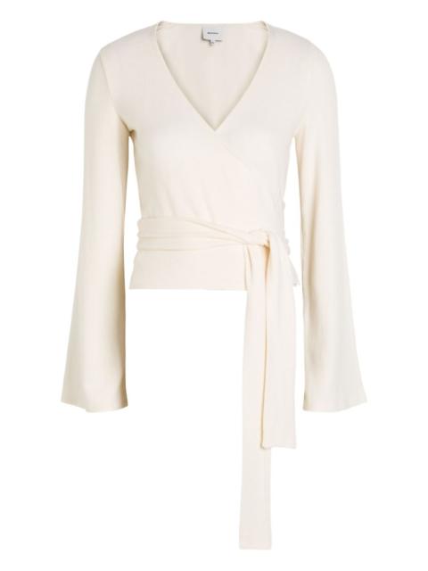 Reformation Kylen V-neck long-sleeve blouse