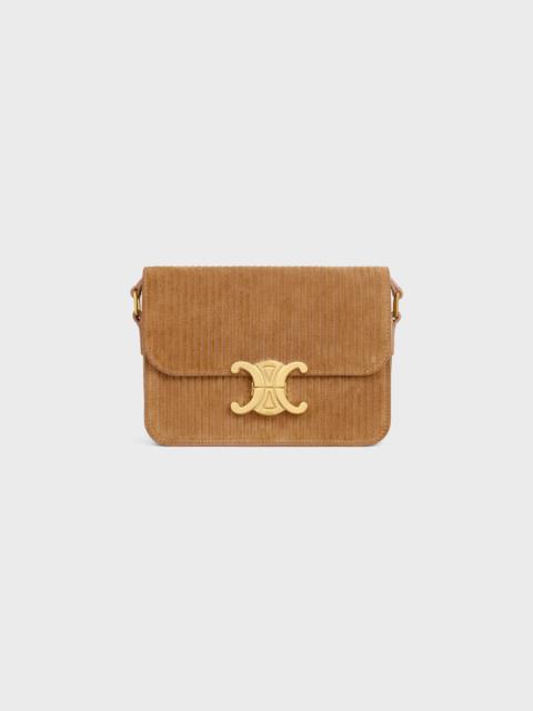 CELINE Teen Triomphe Bag in STRIPED SUEDE CALFSKIN