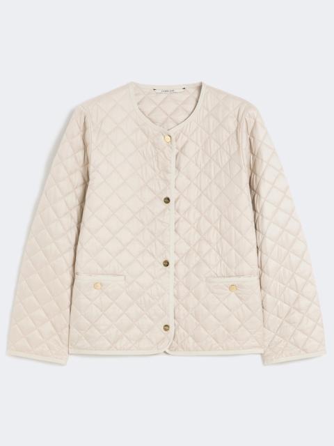 Max Mara Padded water-repellent canvas round-neck jacket - NATURAL