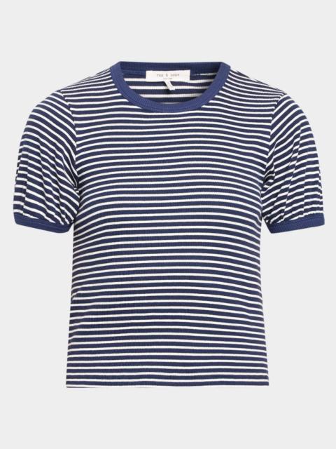 rag & bone The Essential Striped Pima Cotton T-Shirt