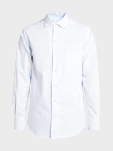 Loro Piana Men's Andre Oxford Cotton Stripe Sport Shirt