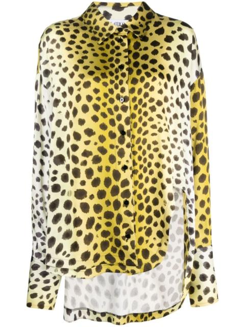 THE ATTICO Kota leopard-print shirt