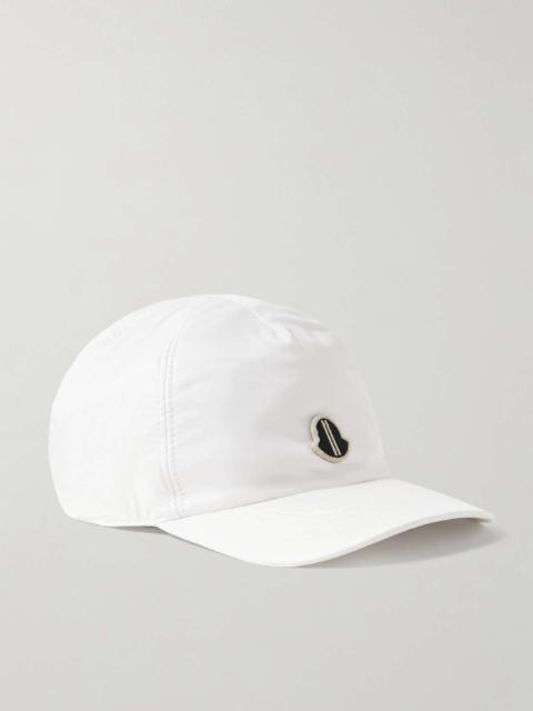 Rick Owens + Moncler appliquéd shell baseball cap White