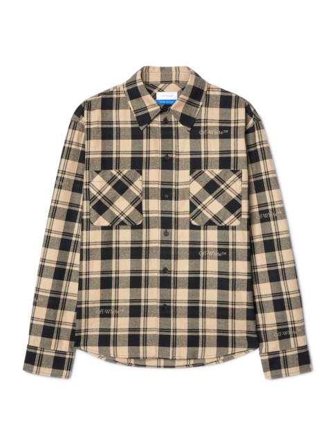 Off-White Check Print Shirt M at FORZIERI Canada