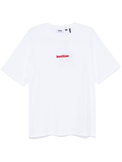 GCDS embroidered-motif T-shirt