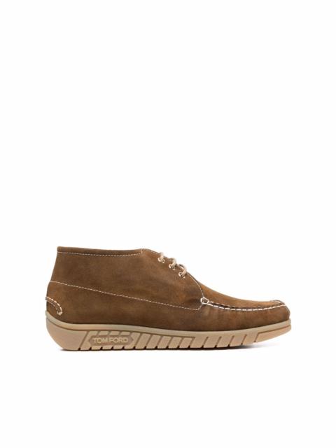 TOM FORD contrasting suede boat shoes