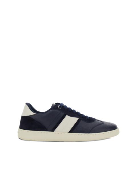 FERRAGAMO leather panelled sneakers