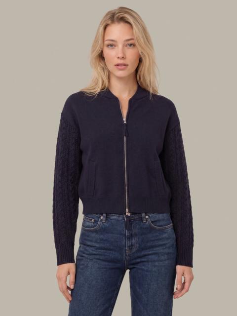 525 america Flynn Cable Sleeve Zip Front Bomber