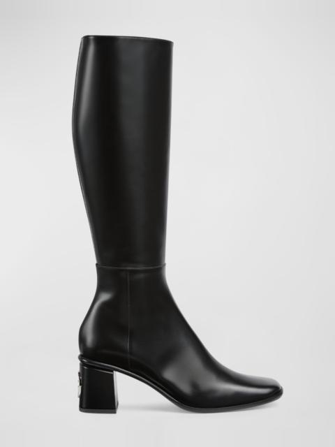GUCCI Onyx Leather Knee Boots