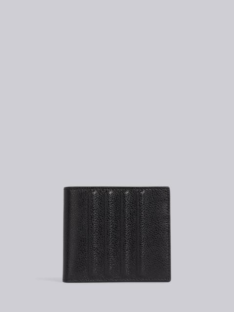 Thom Browne Black Pebble Grain Leather Debossed 4-Bar Billfold