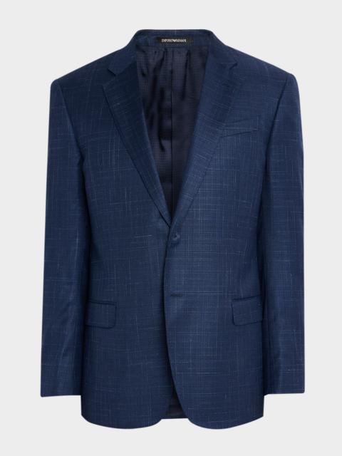 EMPORIO ARMANI Men's G Line Melange Notch Lapel Sport Coat