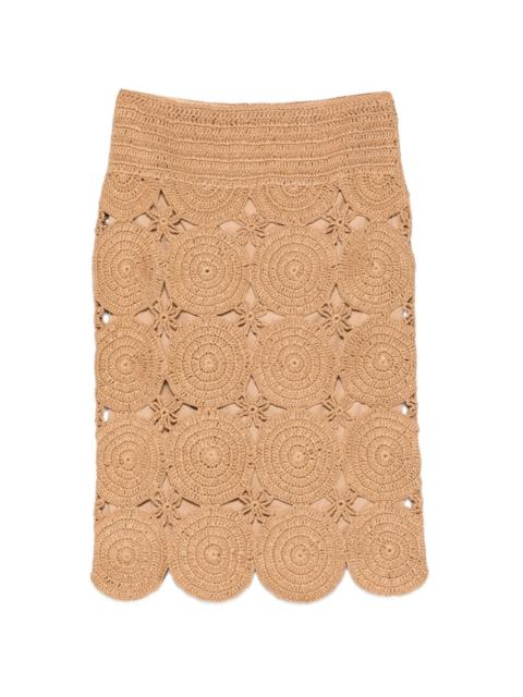 SIMONMILLER Beep Beep crochet midi skirt