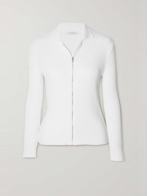 Leisure Calante ribbed cotton-blend cardigan