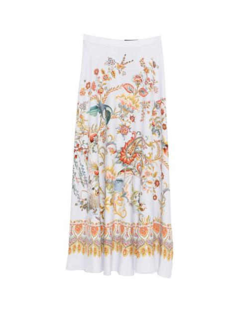 Etro floral half-circle maxi skirt