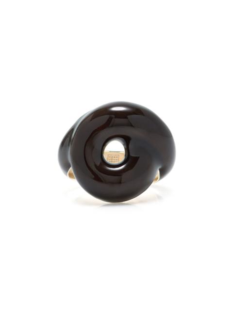 BEA BONGIASCA Tarallo Sterling Silver Enamel Ring