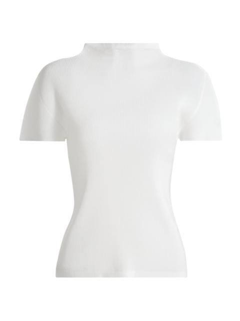 Pleats Please Issey Miyake Women's Mist Basics Ribbed Top - White