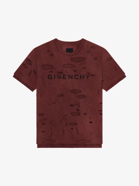 Givenchy GIVENCHY OVERSIZED T-SHIRT IN DESTROYED COTTON