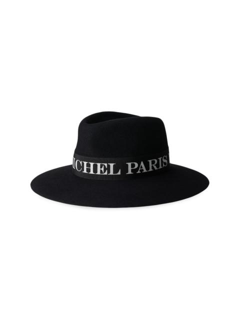 MAISON MICHEL Charles logo trim hat