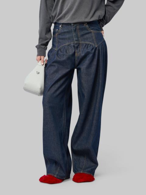 GANNI Slub Denim Corset Jeans