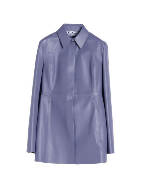 Off-White collared leather shirt