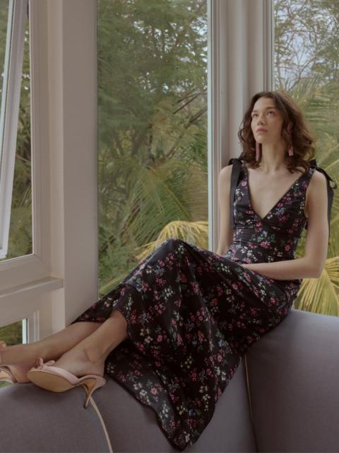 Hill House Home The Cassie Dress - Navy Scallop Bow Chintz