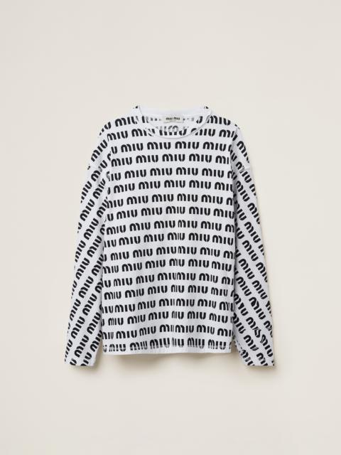 Miu Miu Printed cotton T-shirt