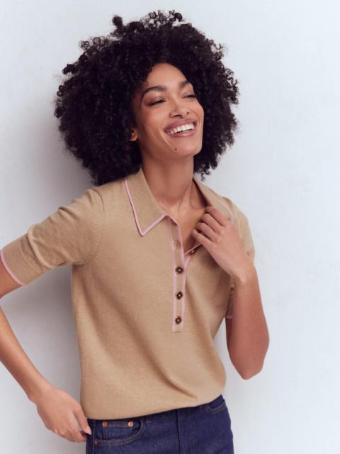 BODEN Liz Henley T-Shirt-Chinchilla Melange