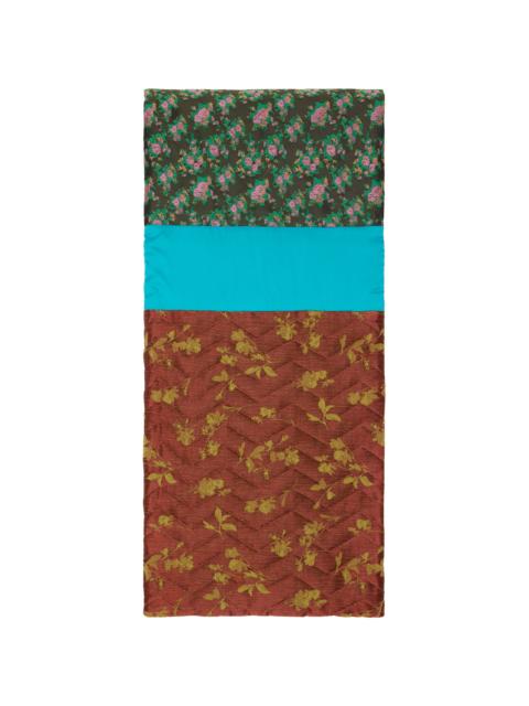 Dries Van Noten Multicolor Patchwork Jacquard Scarf