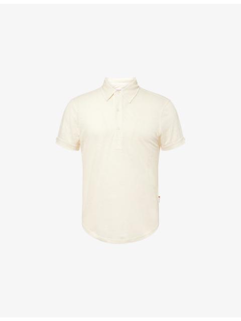ORLEBAR BROWN Sebastian Short-Sleeves Linen Polo Shirt