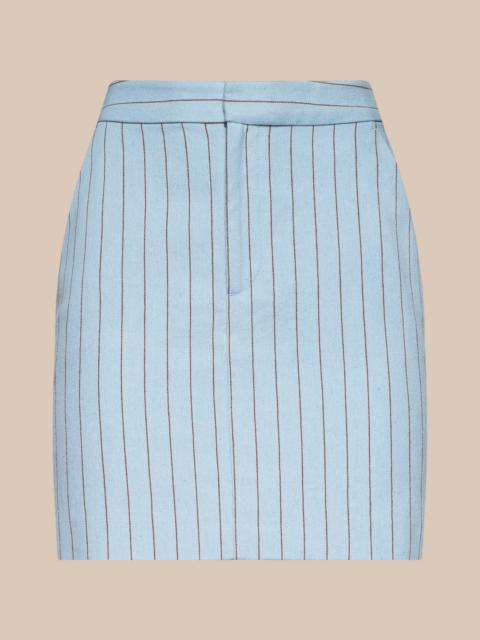 L'AGENCE Vera Pinstriped Mini Skirt