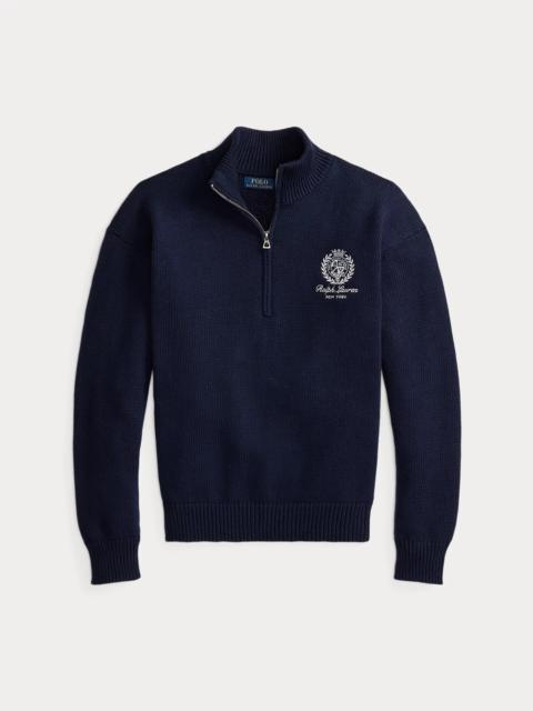 Polo Ralph Lauren Relaxed Fit Cotton Quarter-Zip Sweater
