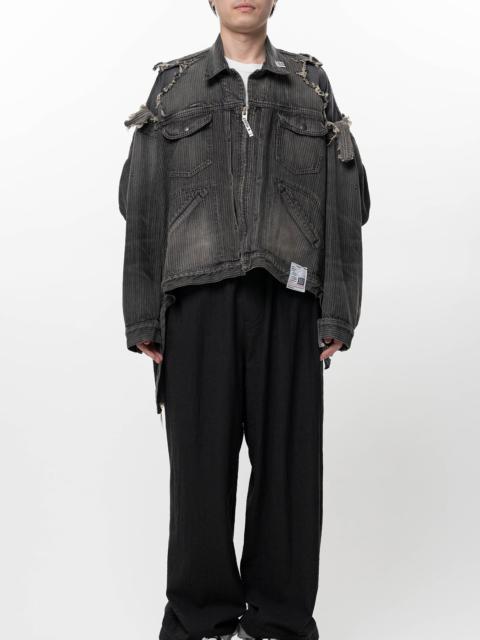 Maison MIHARAYASUHIRO Check Shirt Layered Denim Jacket