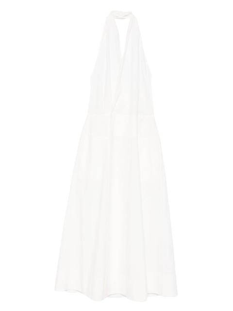 ST. AGNI halter midi dress