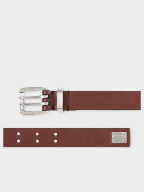 Paul Smith Brown Leather Twin-Prong Belt