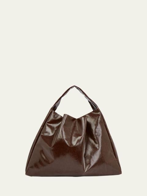 KASSL Editions Skai Shiny Faux-Leather Tote Bag