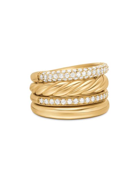 DAVID YURMAN Women's DY Mercer Multi Row Ring In 18K Yellow Gold - Gold