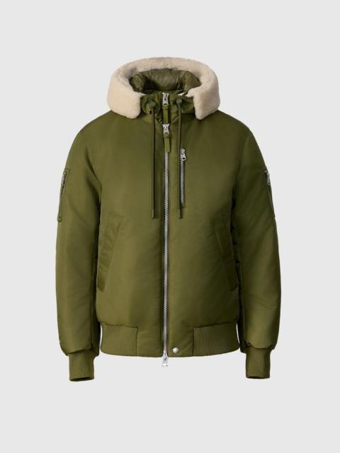 MACKAGE AUGUST bomber jacket with shearling-trimmed hood