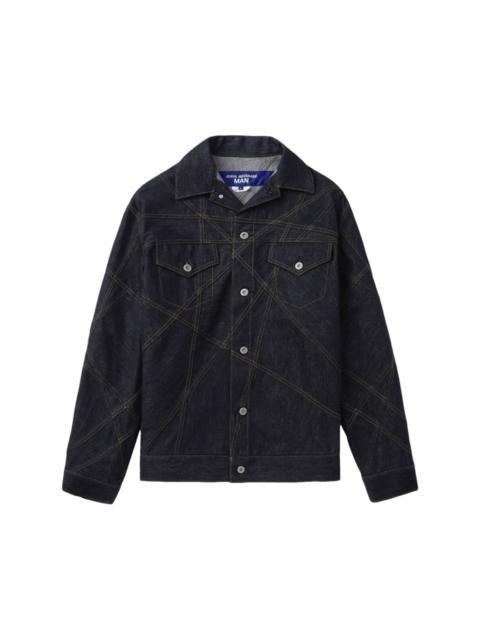 contrast-stitching denim jacket