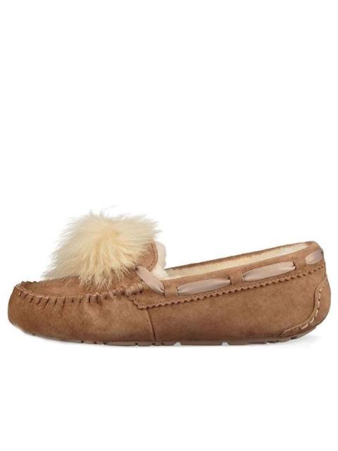 UGG (WMNS) UGG Dakota Pom Pom Slip on Brown 1019015-CHE