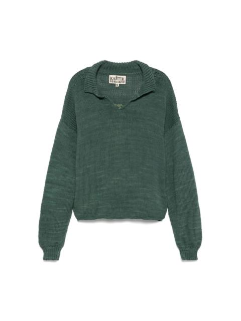 KARTIK RESEARCH logo-intarsia sweater
