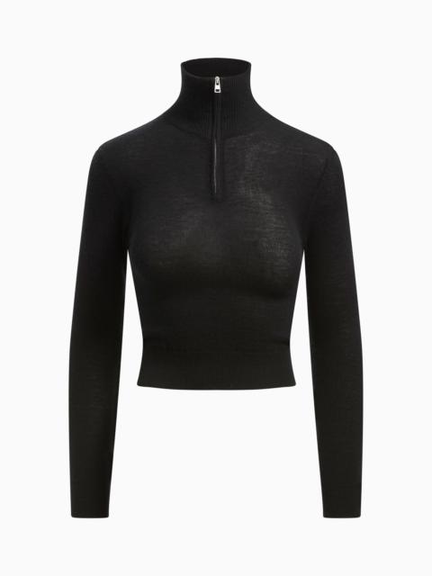 BRANDON MAXWELL The Paxton Half Zip Sweater