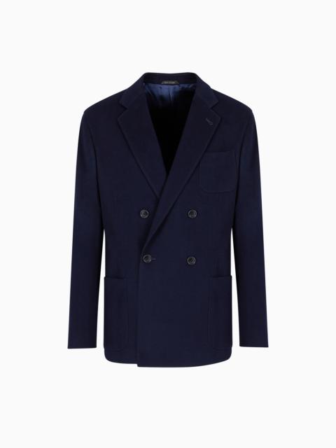 GIORGIO ARMANI Giorgio Armani Vicuña double-breasted jacket in pure lightweight vicuña cloth