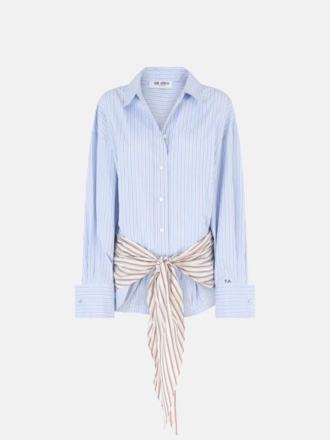THE ATTICO BLUE MINI SHIRT DRESS