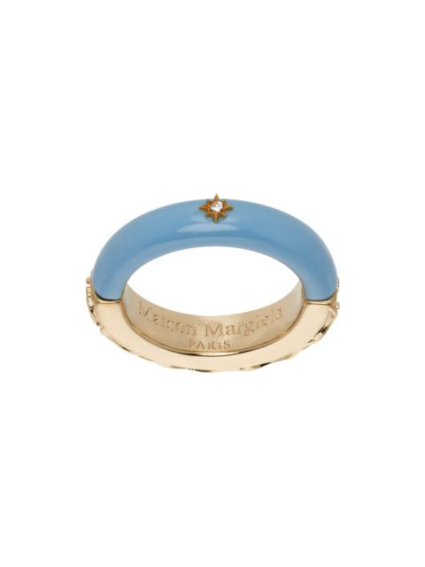 Maison Margiela Gold & Blue Enamel Ring