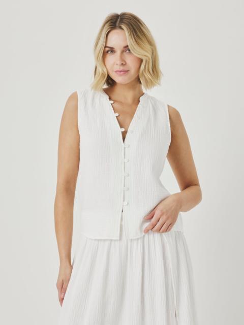 Splendid Ava Gauze Button Tank